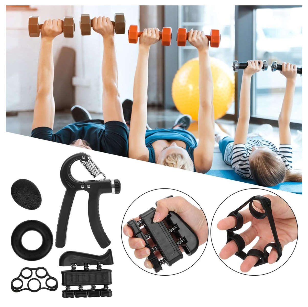 Miniatura 5 de Kit Ejercitadores Mano Muñeca 5pcs